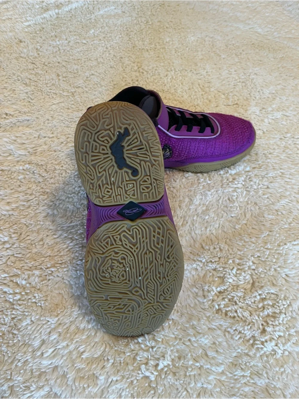 Nike LeBron Pink Diamond Edition Kids Purple Basketball Sneakers Sz 2